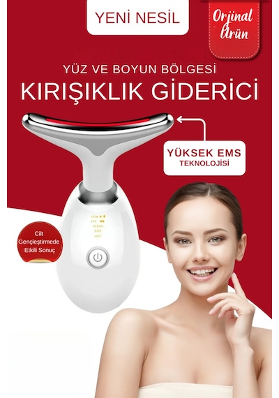 Yüz Ve Boyun Kırşıklık Giderici Ems Güzellik Cihazı Gıdık Sarkma Kırışıklık 3 Modlu