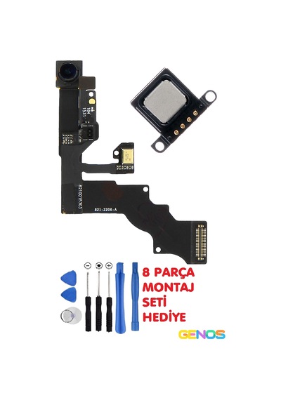 Apple Uyumlu iPhone 6 Plus Iç Kulaklık Ahize Üst Hoparlör + Ön Kamera Sensör Filmi Flexi + Montaj Set