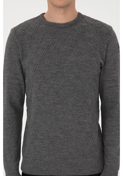 U.s. Polo Assn. Erkek Gri Melanj Kazak /triko 50314974-vr086 Grı Melanj