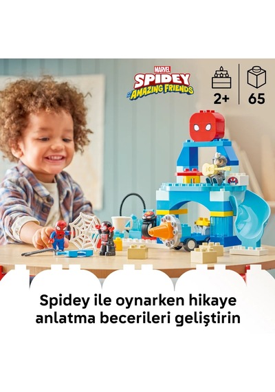 LEGO® DUPLO® | Marvel Spidey Takımı Karargahı 10464 – 2 Yaş Üzeri Çocuklar için Aksesuarlar İçeren Oyuncak Yapım Seti (65 Parça)