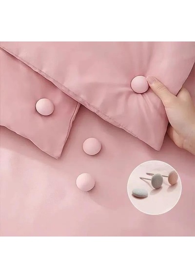 Yorgan Kılıfı Ve Çarşaf Tutucu Sabitleyici Yastık Nevresim Sabitleyici Düzenleyici Pembe 4 Adet