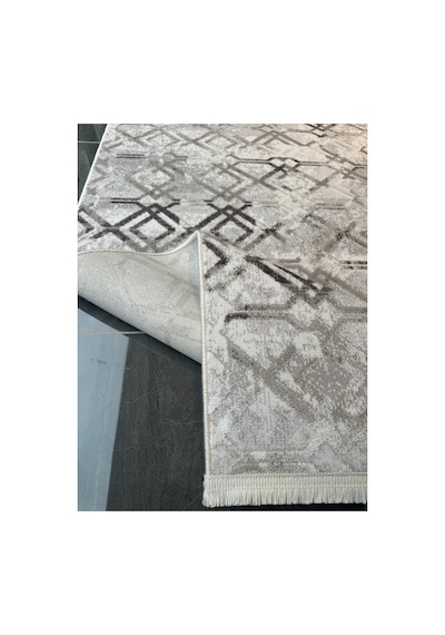 Merinos Vista Gri %100 Akrilik Gri Desenli Kesme Halı Yolluk Antre Koridor Salon Halısı 36892-98