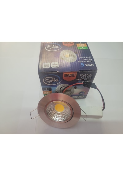 Şila 5w Krom Kasa Günışığı 3200k Cob Led Spot Trafolu 10 Lu Paket