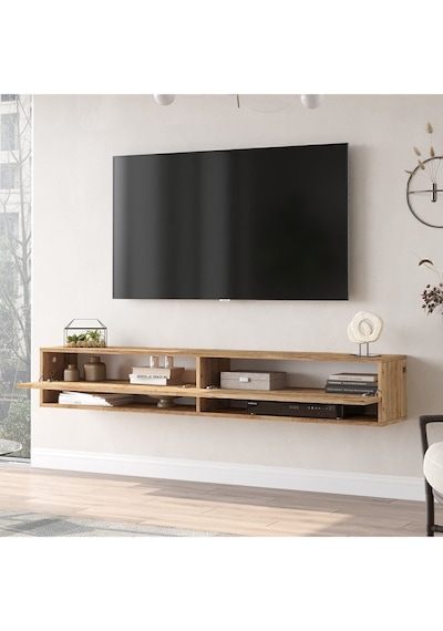 Aven Tv Ünitesi Tv Sehpası Kapaklı Raflı 180cm Çam Ave9-a Atlantik Çam Aven Tv Ünitesi Tv Sehpası Kapaklı Raflı 180cm Çam Ave9-a Atlantik Çam