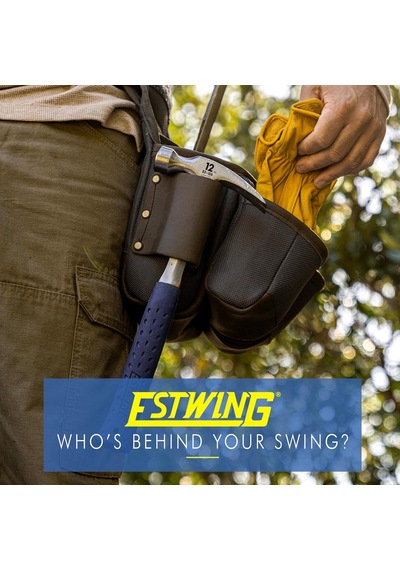 Estwing E3/12s 12 Oz Rip Hammer With Blue Vinyl Shock Reduction Grip, Gümüş, Ounces