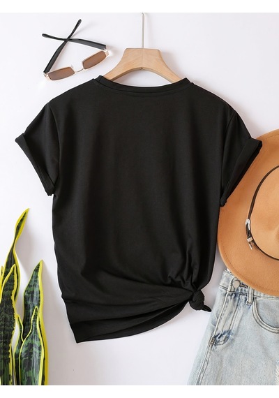Uyguntarz Unisex Beautiful Baskılı Tasarım Tshirt Siyah