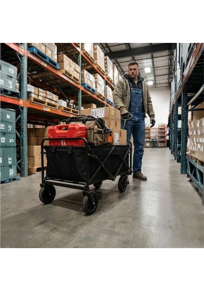 Kfw-392 Katlanır El Arabası 120 Kg Kapasite 80 L Hacim 360 Teker
