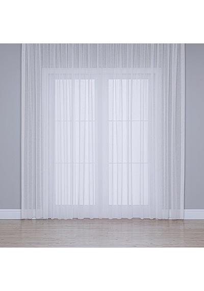 Fabric Design Keten Plus Tül Perde Optik Beyaz, 100 X 190 Çok Renkli