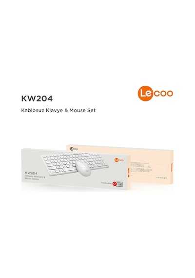 Lecoo KW204 Kablosuz Türkçe Q Klavye & Mouse Set