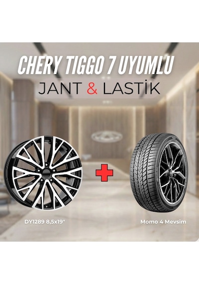 Chery Tiggo7 Uyumlu Momo225/55r19 Dört Mevsim Lastiği 4 Adet Yılı:2025 + Dy1289 Bd 19"jant 4 Adet