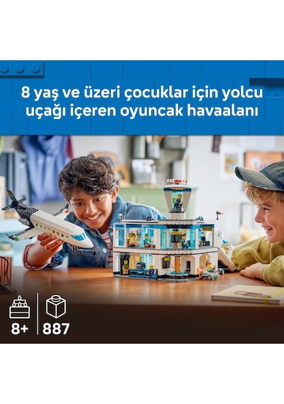 LEGO® City Havaalanı ve Uçak 60502 - 6 Yaş ve Üzeri Çocuklar İçin Yaratıcı Oyuncak Yapım Seti (887 Parça)