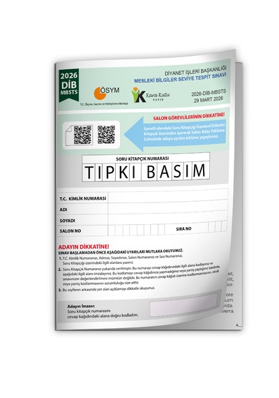 2026 Dib-mbsts Ösym Tıpkı Basım Çıkmış Soru Kitapçığı Video/pdf Çözümlü Türkiye Geneli