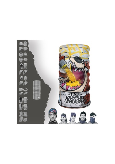 E Taktik Extreme Tazmania Canavarı Desenli Boyunluk Bandana Buff Baf Siyah - 293594891 Siyah