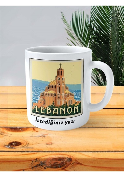 Lebanon Baskılı Kupa Bardak Kişiye Özel Desen Çok Renkli