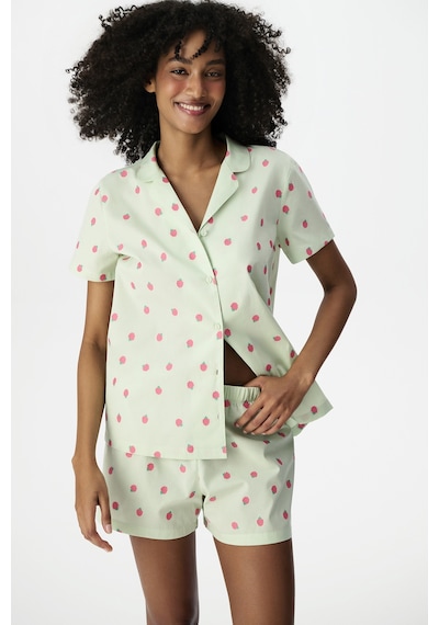 Penti Açık Yeşil Summer Breeze Pamuklu Gömlek Şortlu Pijama Takımı A.yesıl