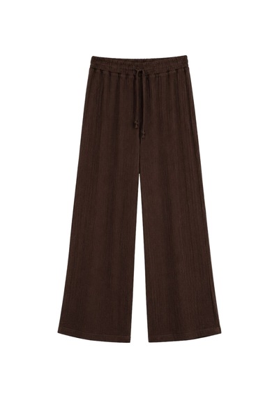 Vadon 1010 Kadın Bürümcük Dokulu Halter Yaka Crop Atlet Bol Paça Pantolon Takım Kahverengi Vadon 1010 Kadın Bürümcük Dokulu Halter Yaka Crop Atlet Bol Paça Pantolon Takım Kahverengi