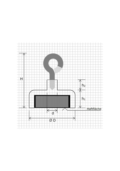 Ay Magnet Çap 25mm Kanca Mıknatıs -Güçlü Neodyum Pot Mıknatıs N35