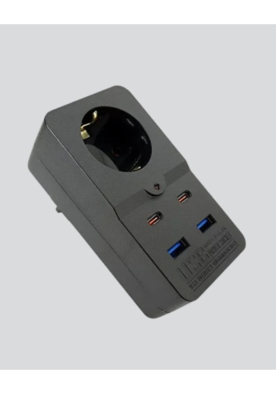 Güçlü Akım Koruma Prizi 10a 2500w Usb Type-c Destekli