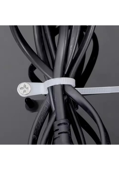 Vida Delikli Kablo Bağı Plastik Kelepçe 100lü Paket Beyaz 3.6x150mm