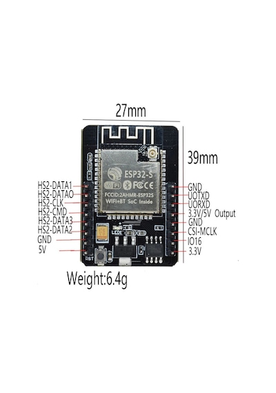 Esp32-cam Wifi Kamera Modülü Ve Usb Ttl Programlayıcı Seti Kablosuz Iot Kamera Geliştirme Kiti