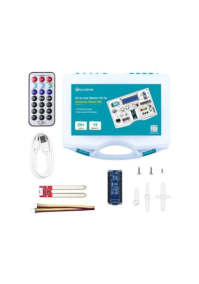 Elecrow Arduino Nano R4 Hepsi Bir Arada Başlangıç Seti 16 Modül, 20 Ders