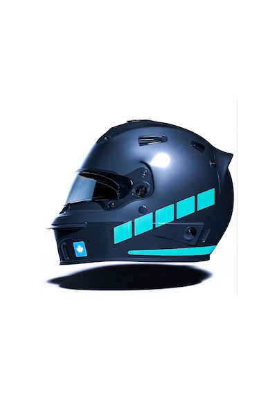 Şerit Tasarımlı Nane Yeşili Motosiklet Kask Sticker Çınar Extreme