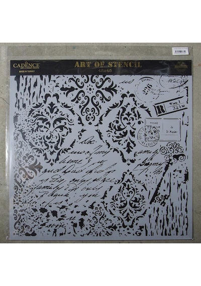 Cadence Grunge Duvar Stencil 45X45 - Gcs-015
