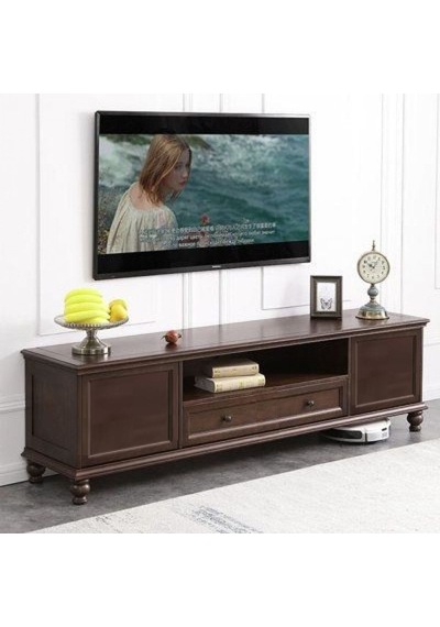 Masifart Küre Tek Çekmeceli Masif Plazma Tv Ünitesi Ahşap