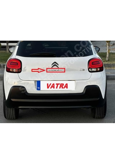 C3 1.6 Vti Exclusive Uyumlu Citroen Krom Bagaj Yazısı 3m 3d Abs