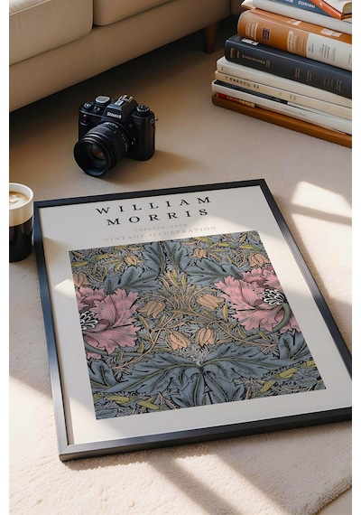 William Morris Trellis 1862 Çerçeveli Tablo - Eklektik Tarz Duvar Dekoru
