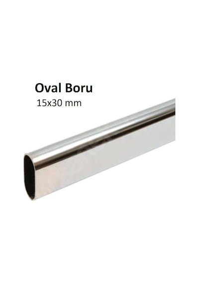 Dolap Askı Borusu. Oval - Yuvarlak Dolap Askı Elemanı 80-100 CM Arası Krom