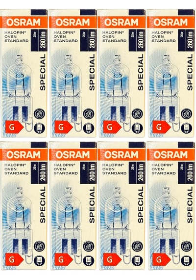 Osram Halopin Oven 25w 2700k Sarı Işık G9 Duylu Halojen Fırın Ampulü 8 Adet