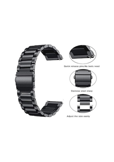 Samsung Galaxy Watch 4 5 6 7 Fe 40 44 Classic 42 43 46 47mm Paslanmaz Çelik Metal Baklalı Kordon