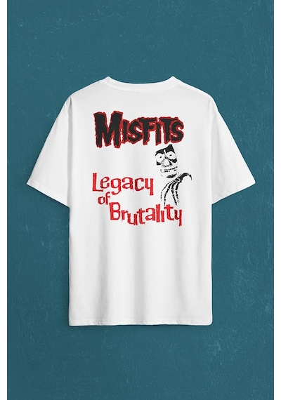 The Misfits Legacy Of Brutality Punk Rock Sırt Ön Baskılı Oversize Tişört Unisex T-shirt 001