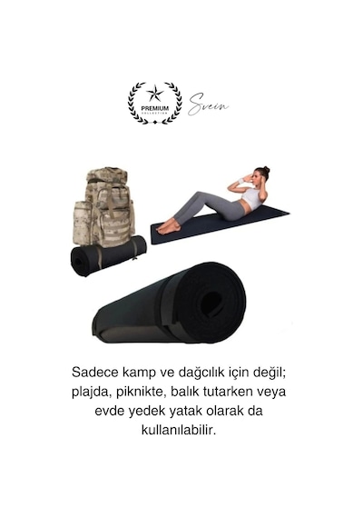 Su Geçirmez 180 Cm Çift Taraflı Kaymaz Dağcı Kamp Minderi Taşıma Askılı Rahat Zemin Matı Yatak Çok Renkli