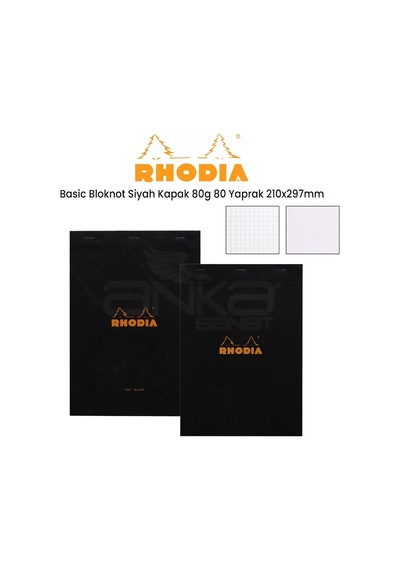Rhodia Basic Bloknot Siyah Kapak 80g 80 Yaprak 210x297mm