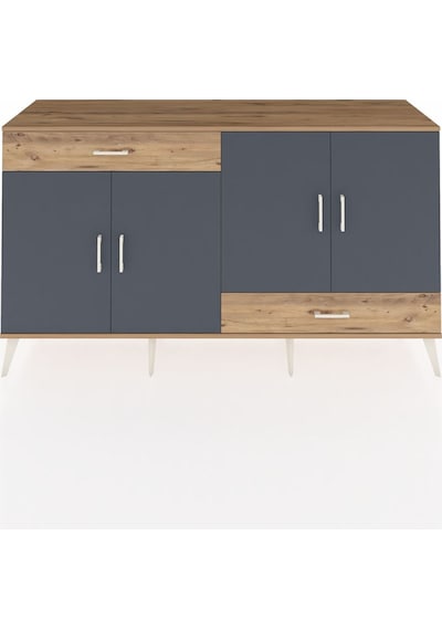 Hyperion Konsol 5 Raflı 2 Çekmeceli 4 Kapaklı 176x44x99 Çam-antra Çam-antrasit/çam Hyperion Konsol 5 Raflı 2 Çekmeceli 4 Kapaklı 176x44x99 Çam-antra Çam-antrasit/çam