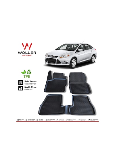 Ford Focus 3 Paspas 2010 2014 Arası 3D Havuzlu Wöller Paspas