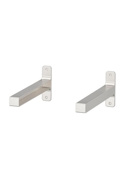 Ikea Granhult Duvar Rafı Ayağı, Nikelaj Kaplama, 30x12 Cm, 2 Adet Çok Renkli