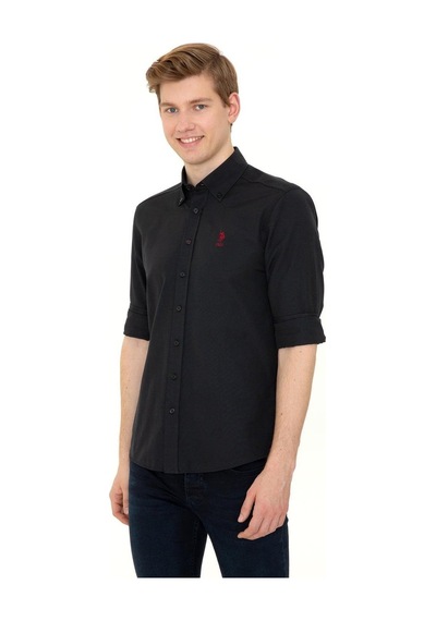 U.S. Polo Assn. Erkek Dokuma Gömlek Lacivert