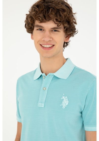U.S. Polo Assn. Erkek Slim Fit Polo Yaka Mint Basic Tişört 50294207-VR090 U.S. Polo Assn. Erkek Slim Fit Polo Yaka Mint Basic Tişört 50294207-VR090