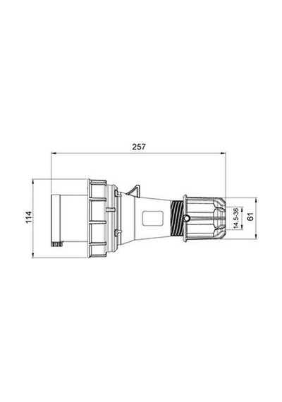 Mete Enerji 4x63a. Ip67 Düz Fiş 406116
