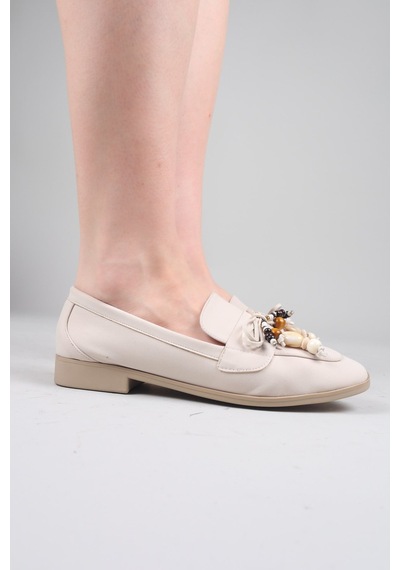 Birikon Reyes Boncuklu Loafer Ten-8758 Ten