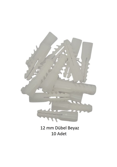 Dübel, 12 Mm Beyaz Dübel, 10 Adet