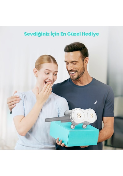 Skg H7 Max Boyun Ve Omuz Masaj Aleti, Shiatsu Masaj Terapisi, Yoğurmalı, Fototerapi Gri