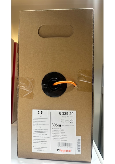 Legrand 632929 Cat-6 U/utp Lszh Hf 23 Awg 305 M. Turuncu