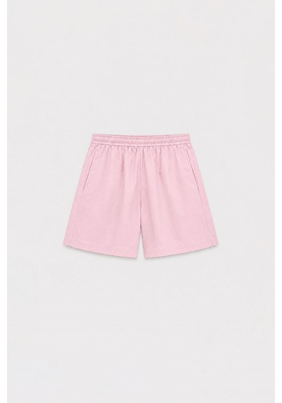 Suud Collection Pembe Klara Yıkamalı Poplin Şort