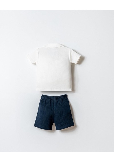 U.S. Polo Assn. U.s. Polo Assn Erkek Bebek 2 Li Şort T-şhirt Takım Lacivert-2288 Lacivert