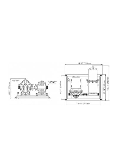 Seaflo Tanklı Hidrofor 24V 20.8 L/dk - 1 Litre Tank