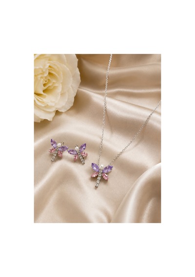 Kadın Kelebek Model Mor Pembe Taşlı İnci Detaylı Kolye Küpe Takımı Zarif Takı Seti Çok Renkli - 894219593 çok renkli Kadın Kelebek Model Mor Pembe Taşlı İnci Detaylı Kolye Küpe Takımı Zarif Takı Seti Çok Renkli - 894219593 çok renkli